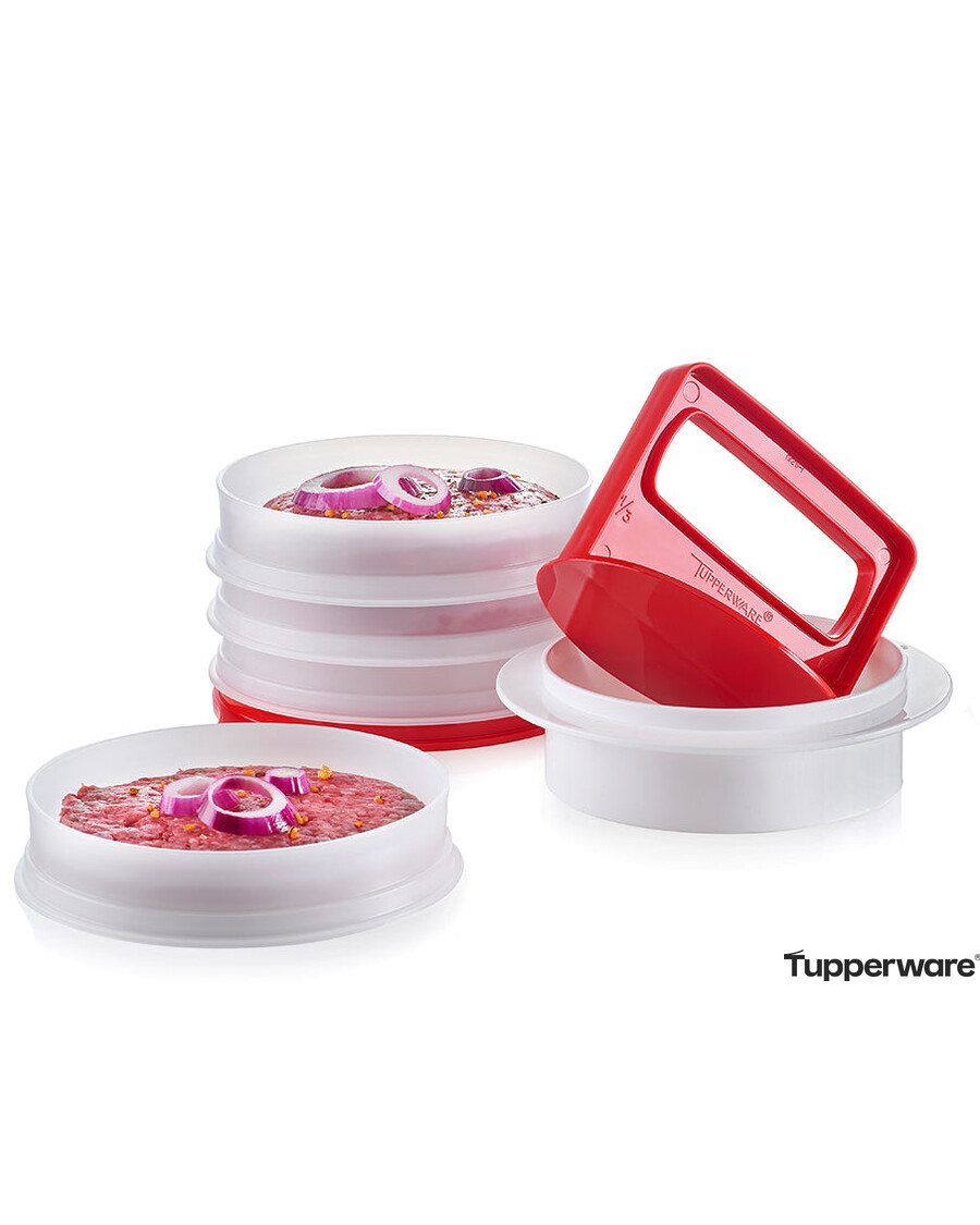 Tupperware Hamburger Press & Keepers Set