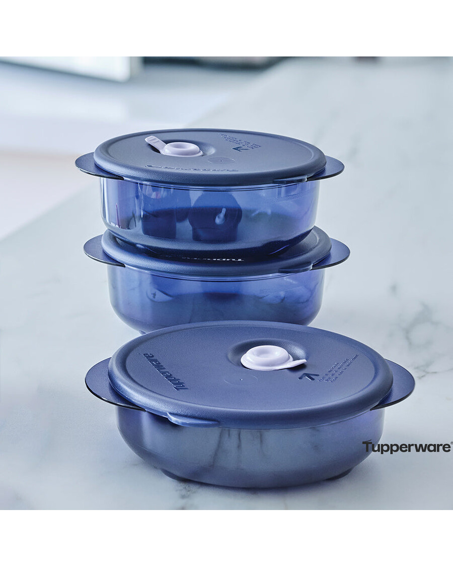 Tupperware Vent 'N Serve® Small Round | 3-piece Set