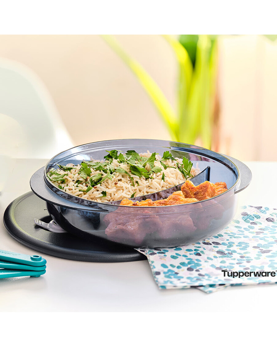 Tupperware Vent 'N Serve® Round Divided Dish