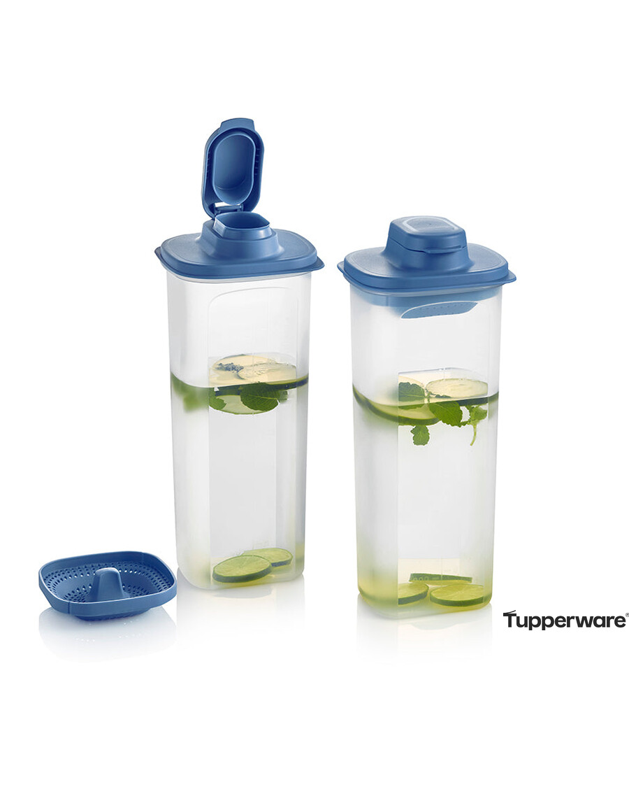 Tupperware Slim Line Pitcher with Strainer Set