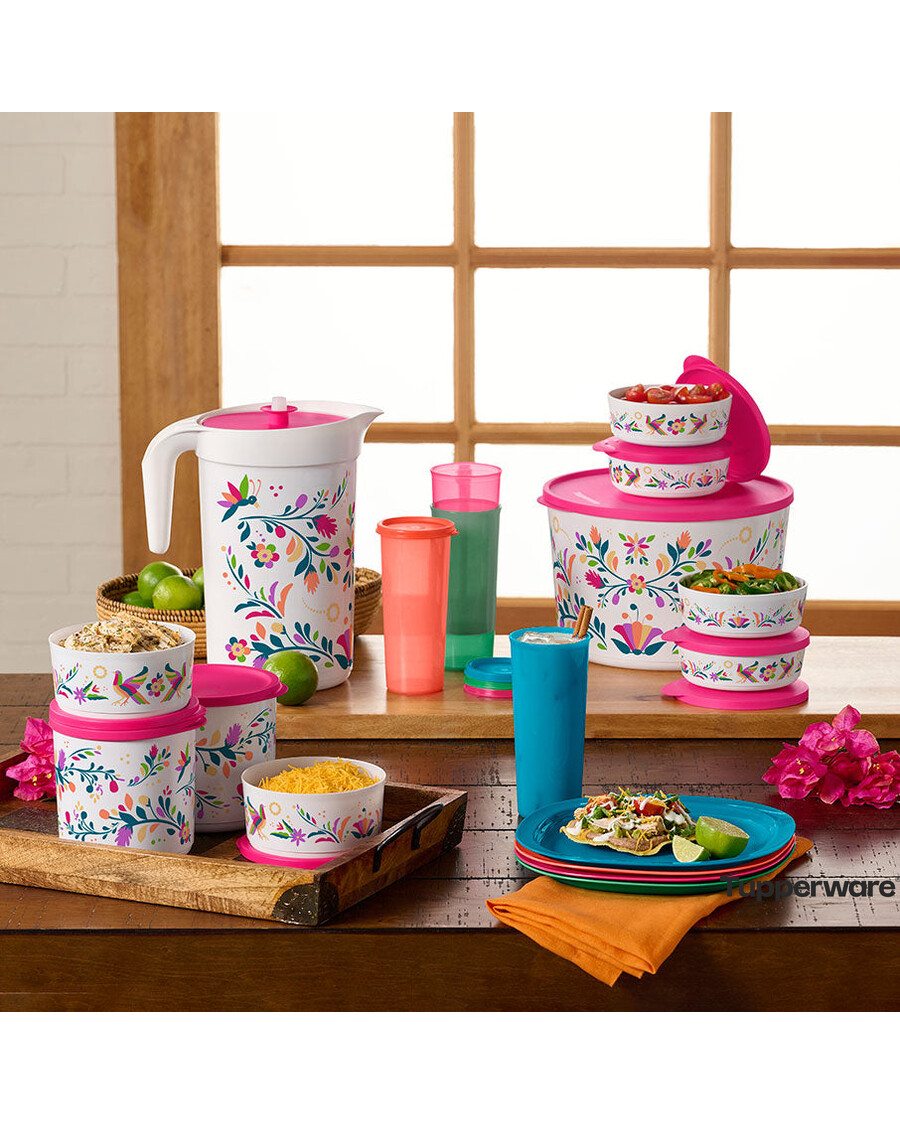 Tupperware Flittering Floral Folk Art | 18-piece Set