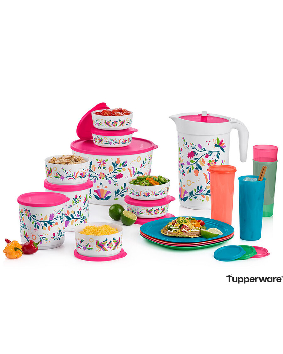 Tupperware Flittering Floral Folk Art | 18-piece Set