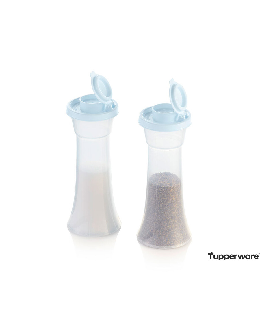 Tupperware Hourglass Salt and Pepper Shakers | Large